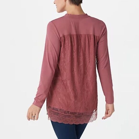 Lori Goldstein Rayon 230 with Lace Back Cardigan - Picture 2 of 6